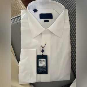 David Donahue Classic White Dress Shirt
